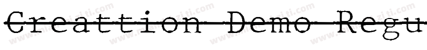 Creattion Demo Regul字体转换